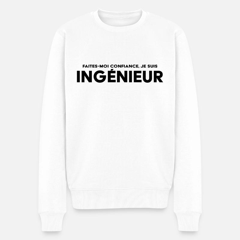 Faites-moi confiance, je suis ingénieur - Pull Premium bio Homme - blanc