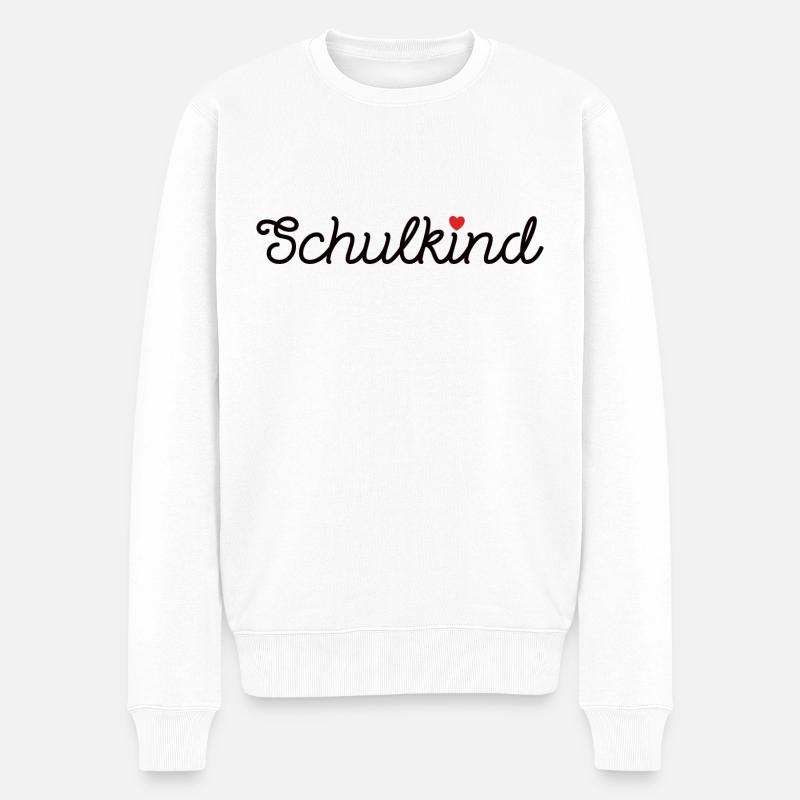Schulkind Einschulung Berufsschule Schulanfang - Männer Premium Bio Pullover - Weiß