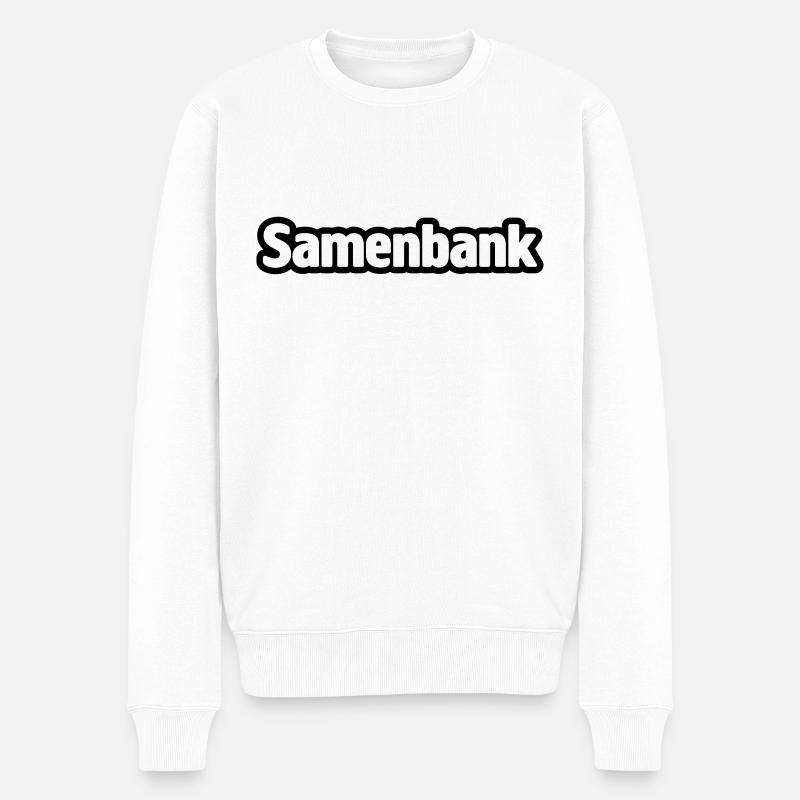 samenbank2 - Männer Premium Bio Pullover - Weiß