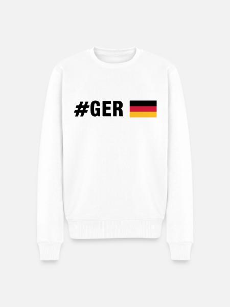 #GER (3c) - Männer Premium Bio Pullover - Weiß