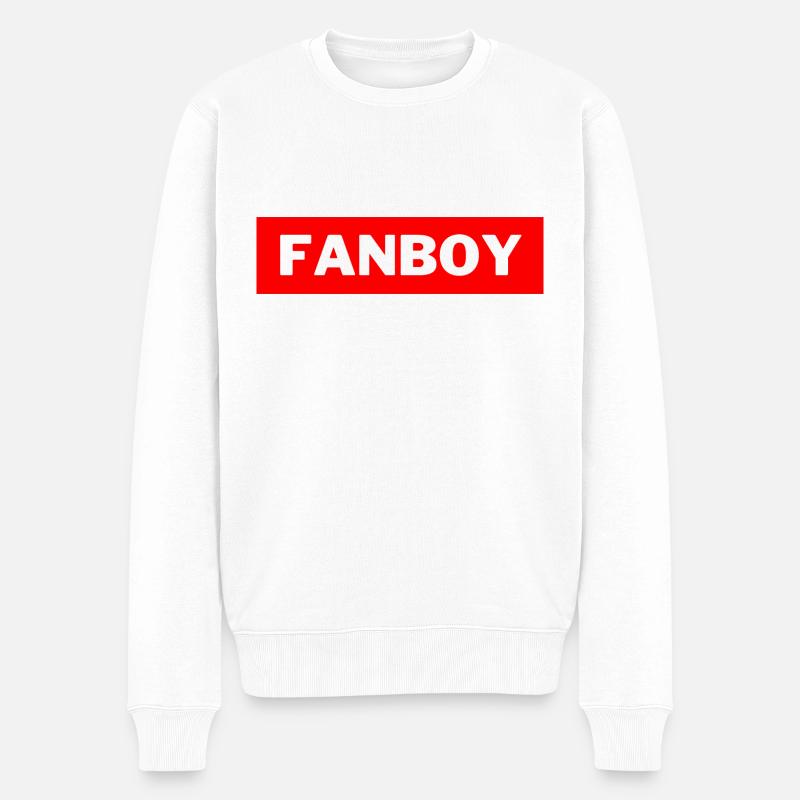 fanboy - Männer Premium Bio Pullover - Weiß