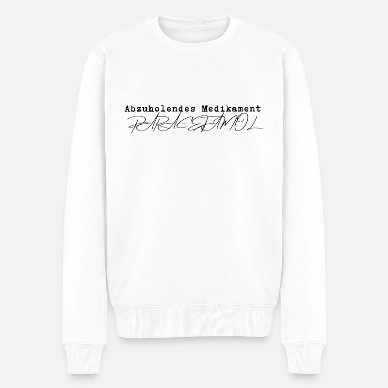 Paracetamol - Männer Premium Bio Pullover - Weiß