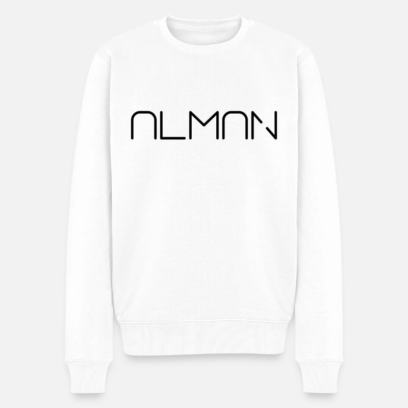 Alman Spruch Schrift - Männer Premium Bio Pullover - Weiß
