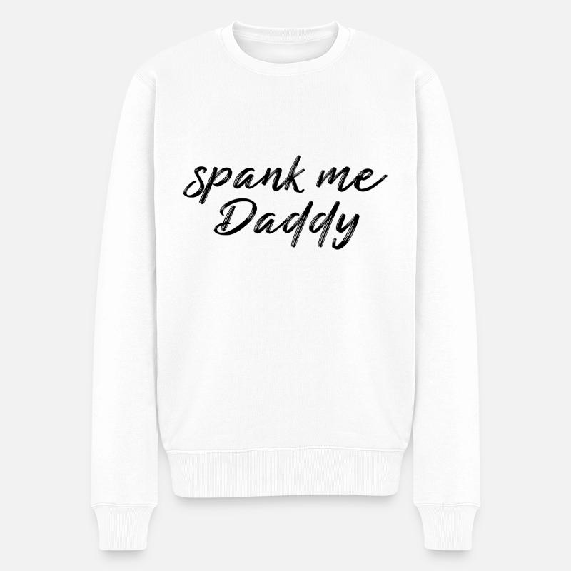 spank me papa - Pull Premium bio Homme - blanc