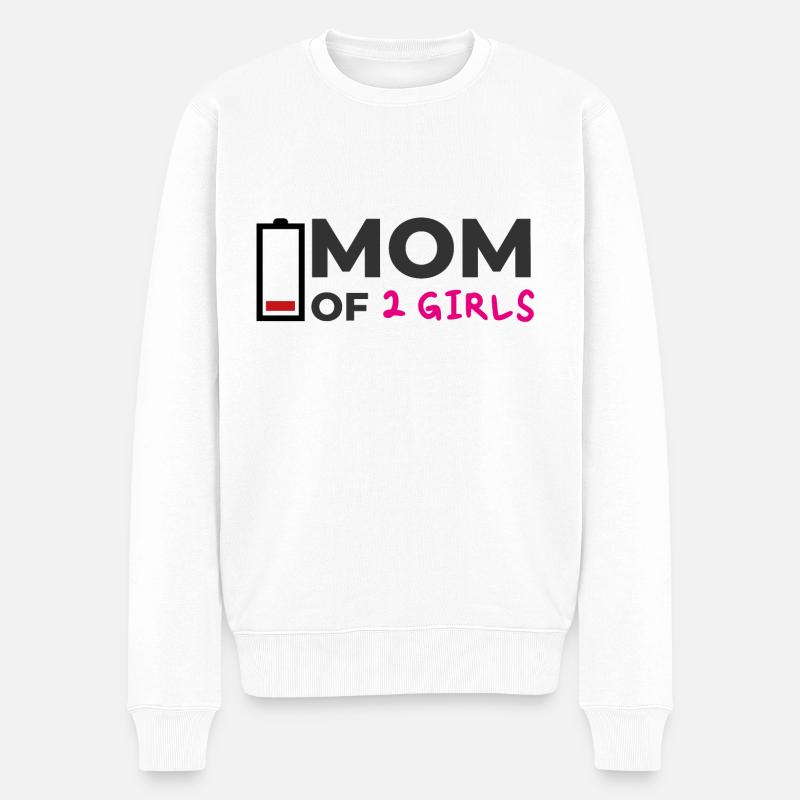 Maman de 2 filles maman maman maman maman - Pull Premium bio Homme - blanc