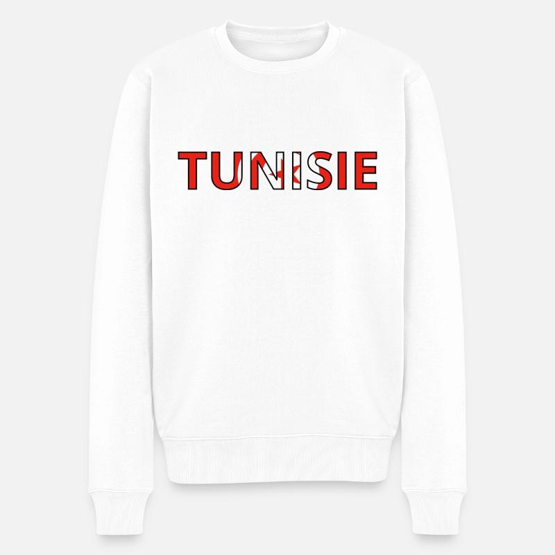 Drapeau Tunisie - Pull Premium bio Homme - blanc