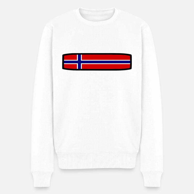 Drapeau norvégien - Pull Premium bio Homme - blanc