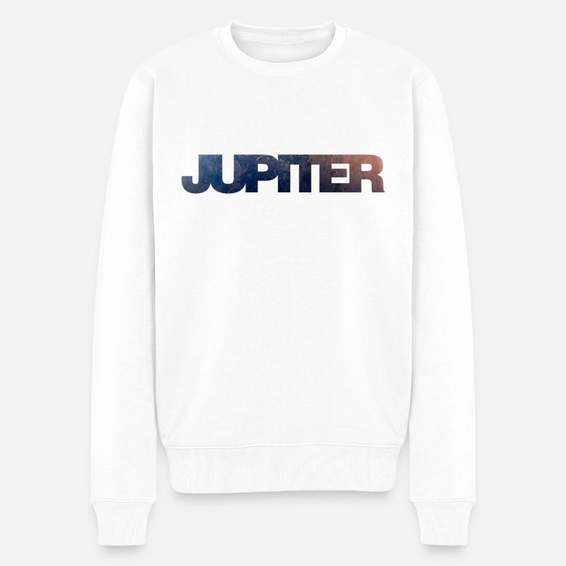 Jupiter | Oberfläche - Männer Premium Bio Pullover - Weiß