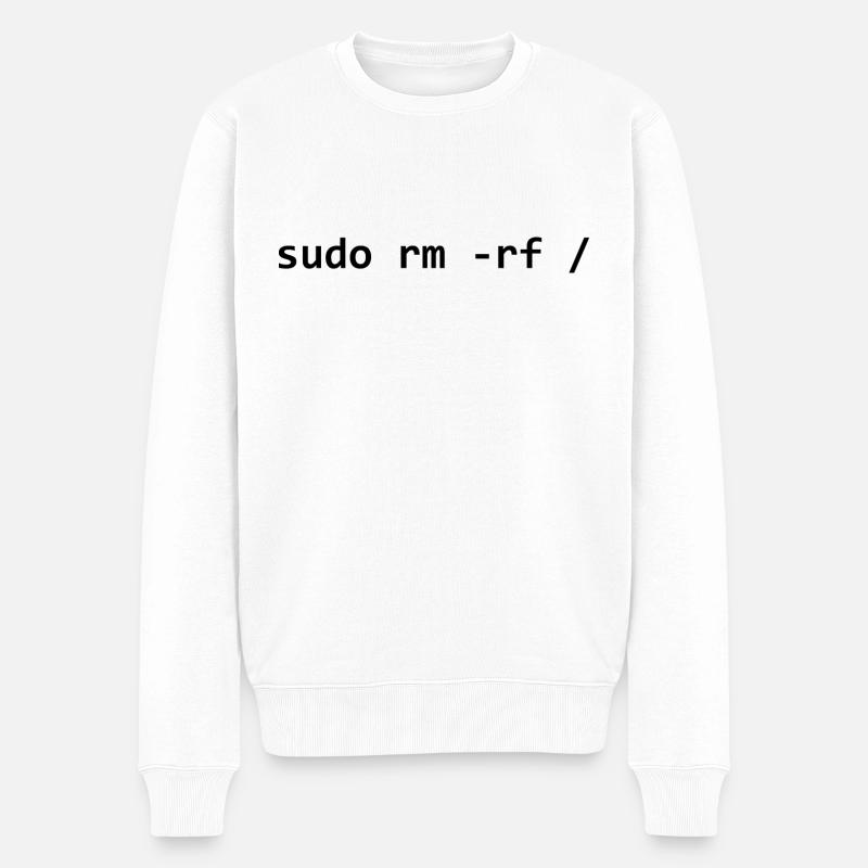 sudo rm rf - Männer Premium Bio Pullover - Weiß