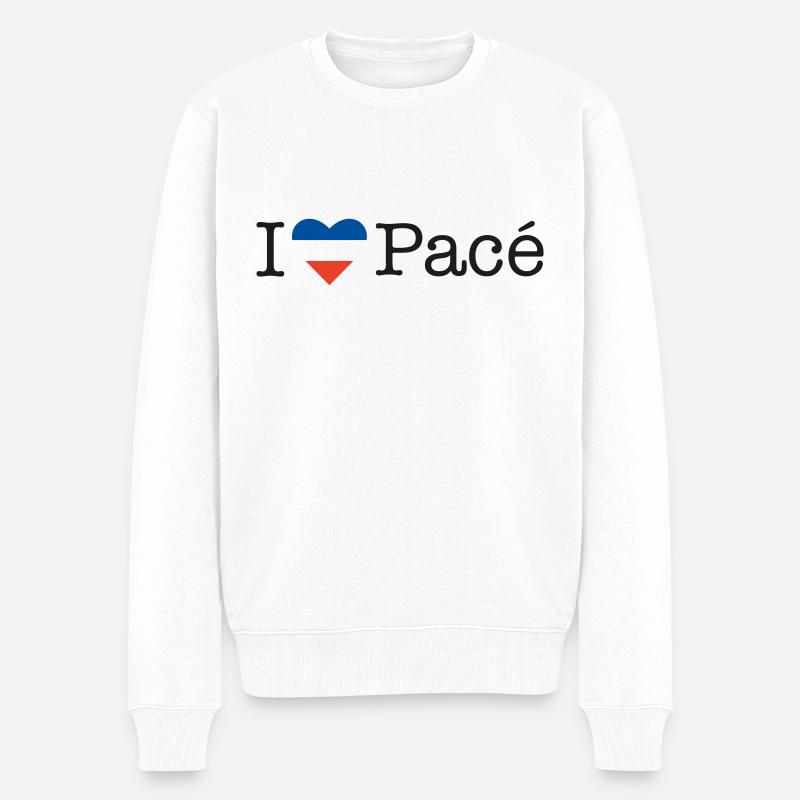 I love Pacé - Männer Premium Bio Pullover - Weiß