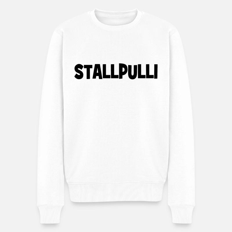 Stallpulli - Pferdestall - Stall - Pferd - Pferde - Männer Premium Bio Pullover - Weiß