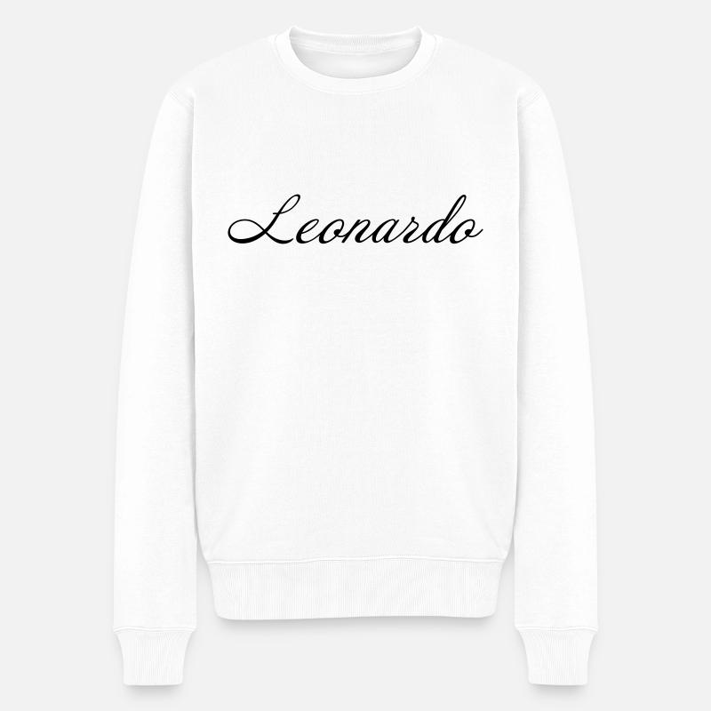 Leonardo - Männer Premium Bio Pullover - Weiß