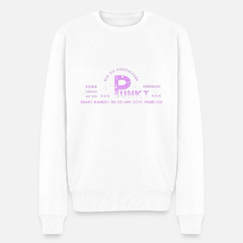 Droit au but - Pull Premium bio Homme - blanc
