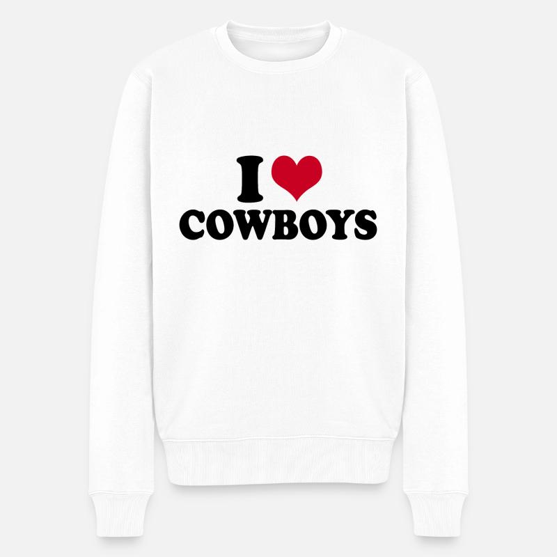 J’aime les cowboys - Pull Premium bio Homme - blanc