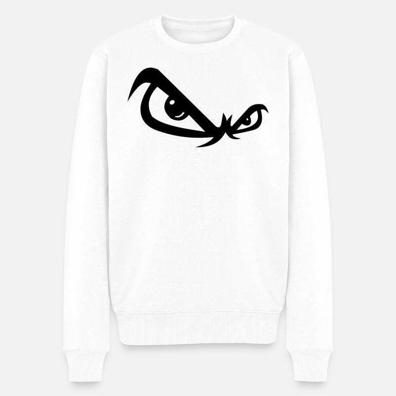 Evil look - Men's Premium Organic Jumper - white