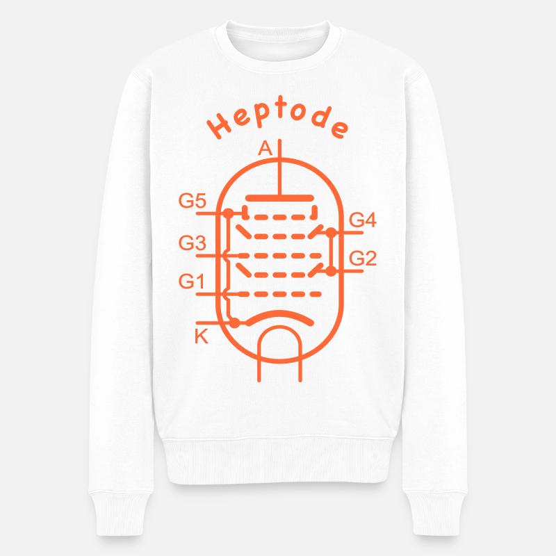 Heptode lumineux - Pull Premium bio Homme - blanc