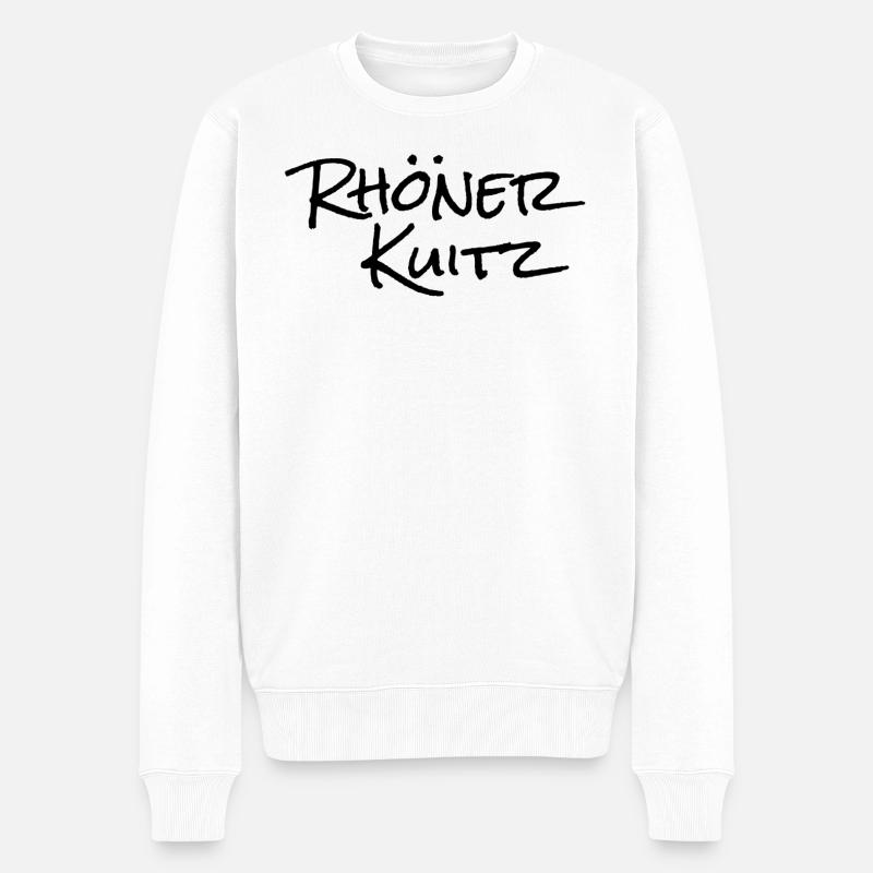 Rhöner Kuitz - Männer Premium Bio Pullover - Weiß