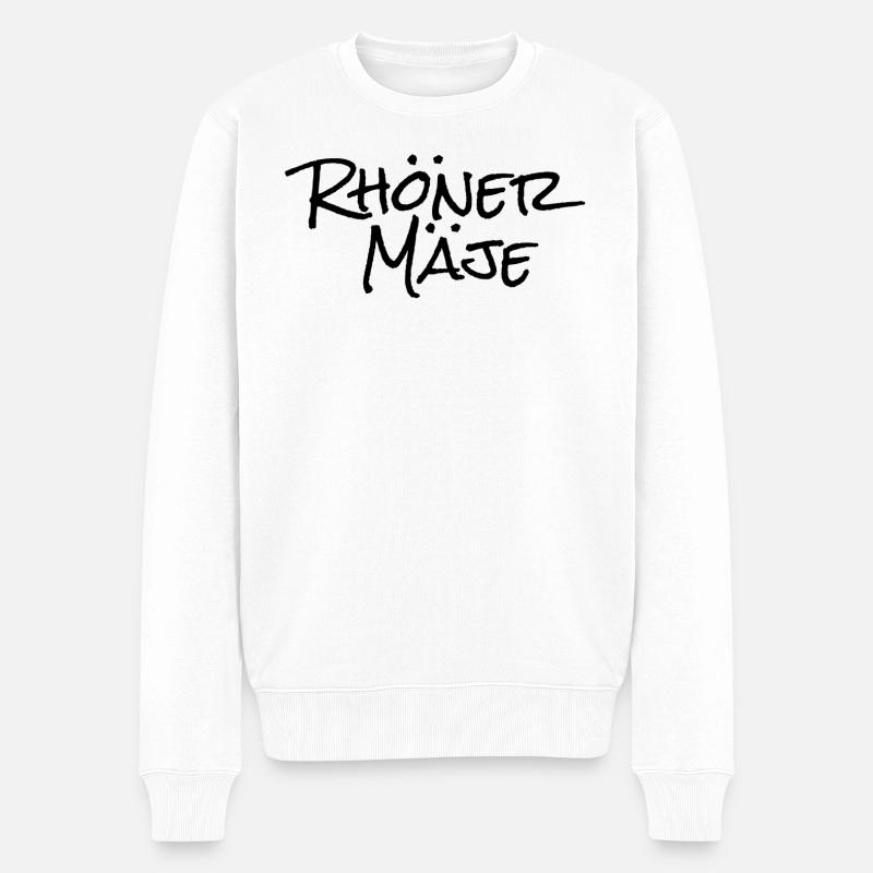 Rhöner Mäje - Männer Premium Bio Pullover - Weiß