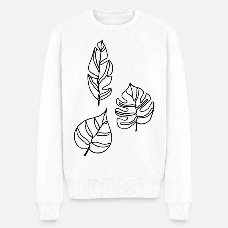 Esquisse de la nature (noir) - Pull Premium bio Homme - blanc