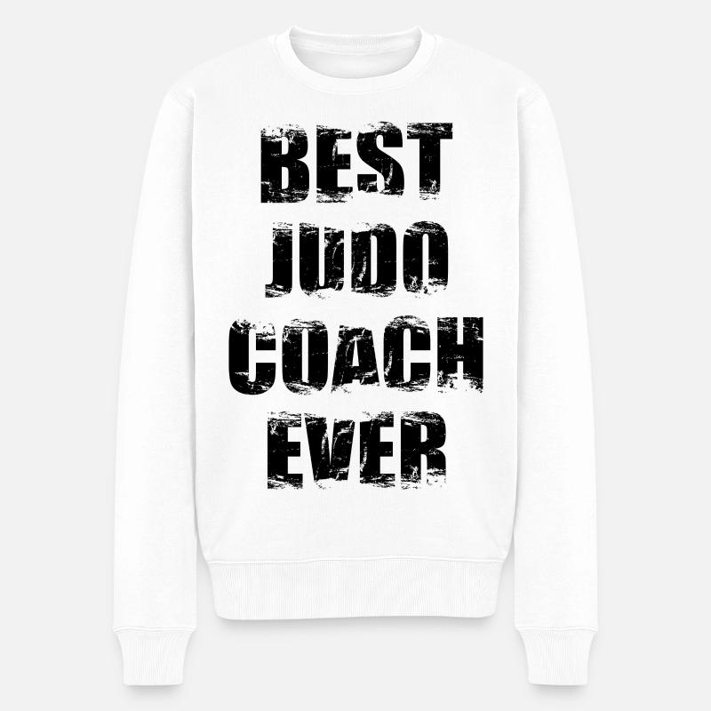 Judo Trainer - Männer Premium Bio Pullover - Weiß