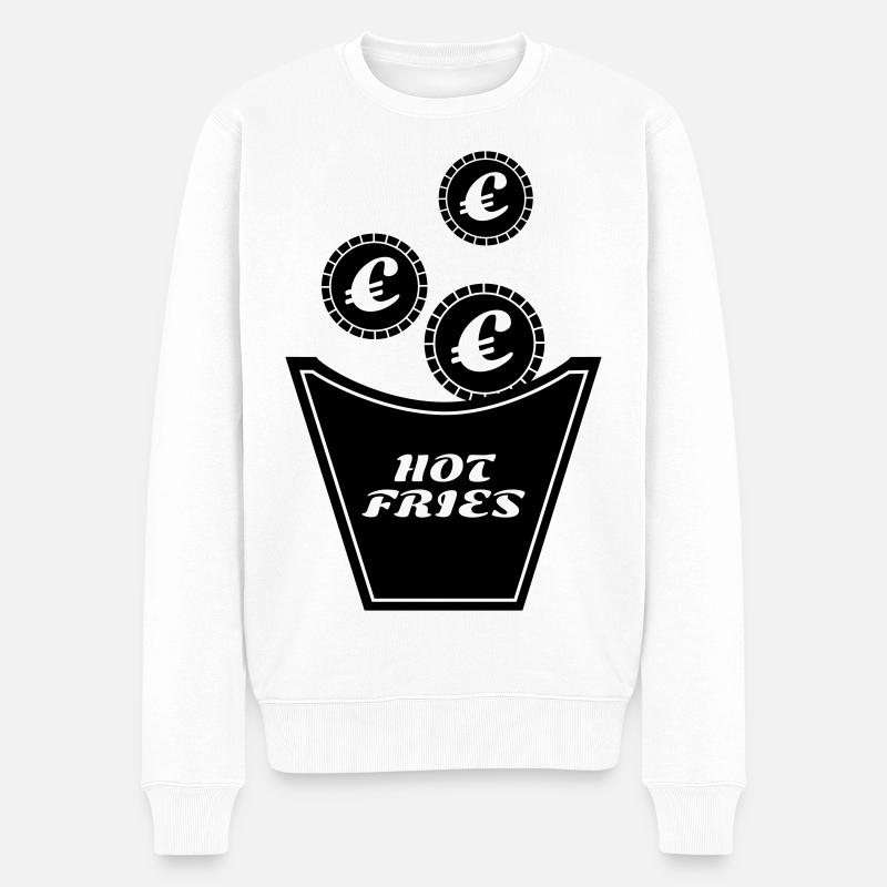 Teure Pommes - Männer Premium Bio Pullover - Weiß