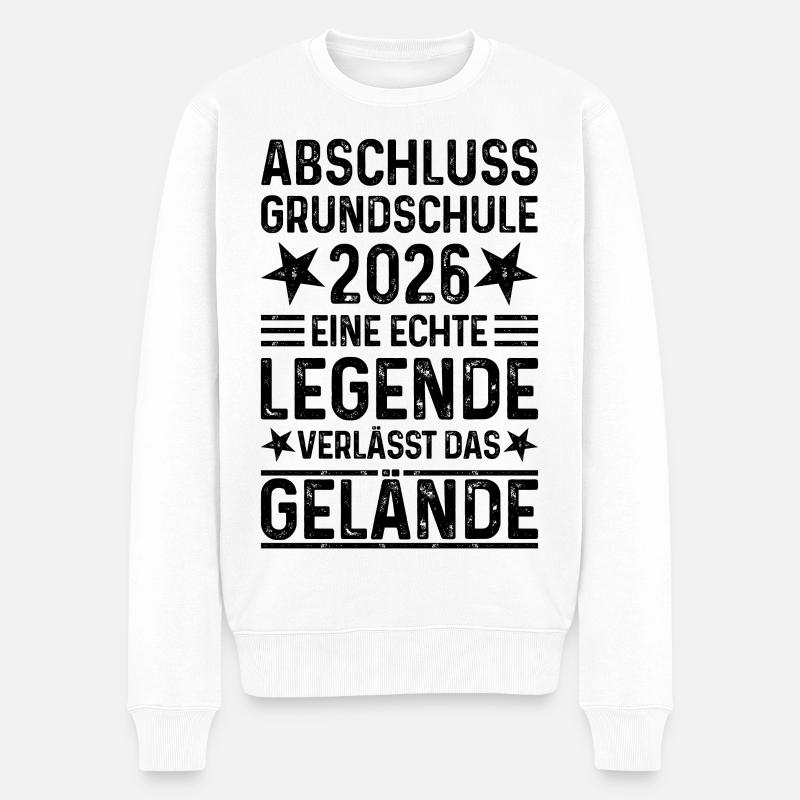 Abschluss Grundschule 2026 - Männer Premium Bio Pullover - Weiß