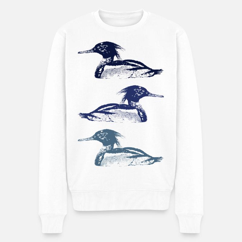 MERGUS - Männer Premium Bio Pullover - Weiß