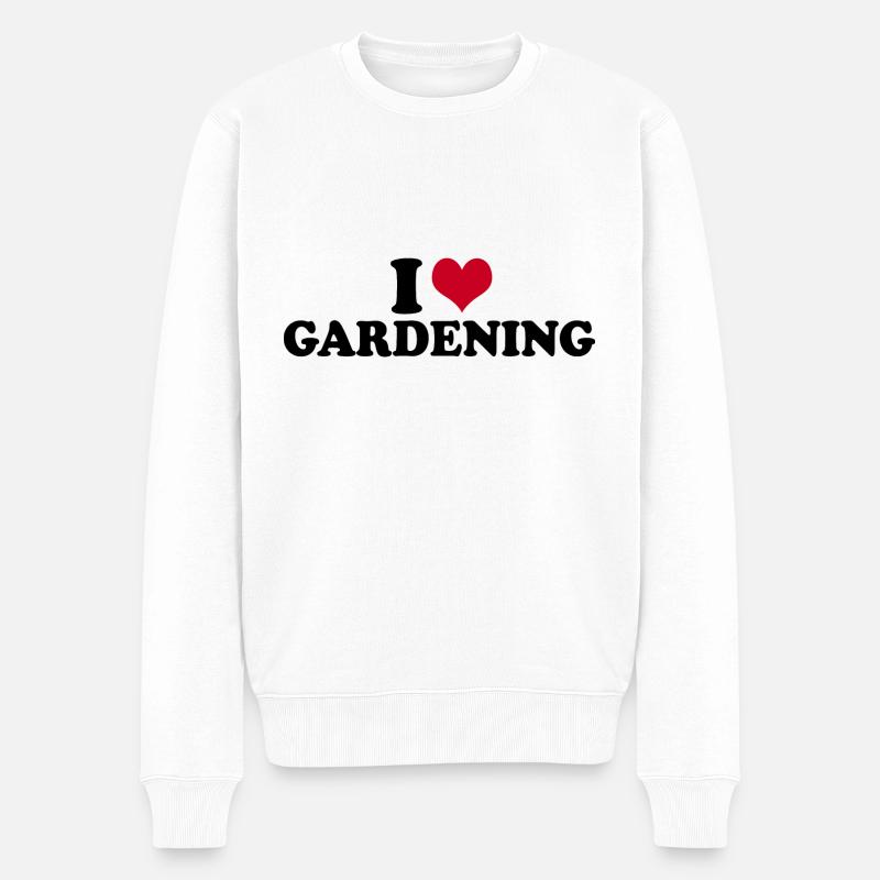 J’aime jardiner jardinier jardinage - Pull Premium bio Homme - blanc