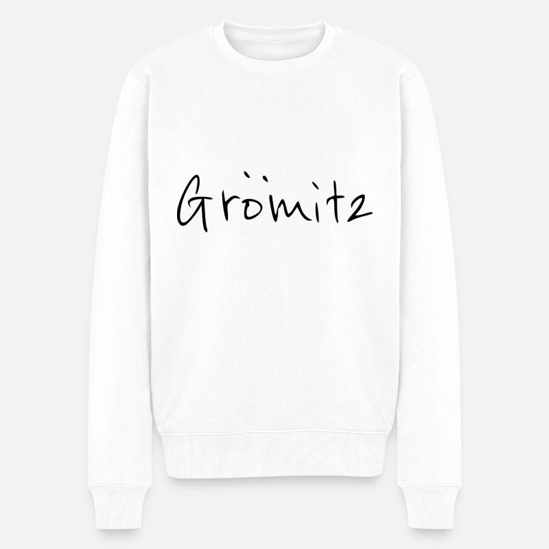 Grömitz - Männer Premium Bio Pullover - Weiß