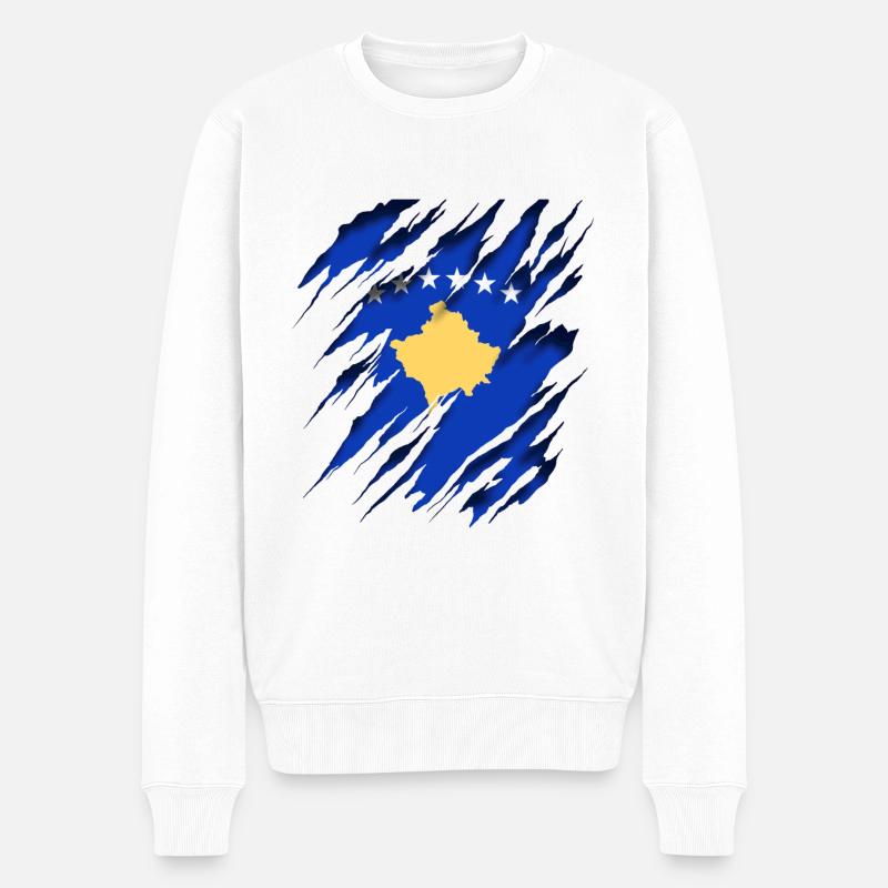 Kosovo - Pull Premium bio Homme - blanc