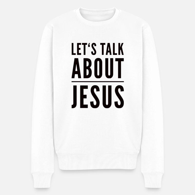 Parlons de Jésus - Pull Premium bio Homme - blanc