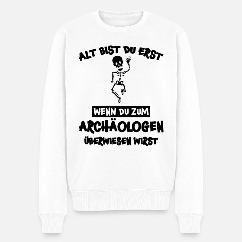 Alt Lustige Spruch Alter Jahre Geburtstag Geschenk - Männer Premium Bio Pullover - Weiß