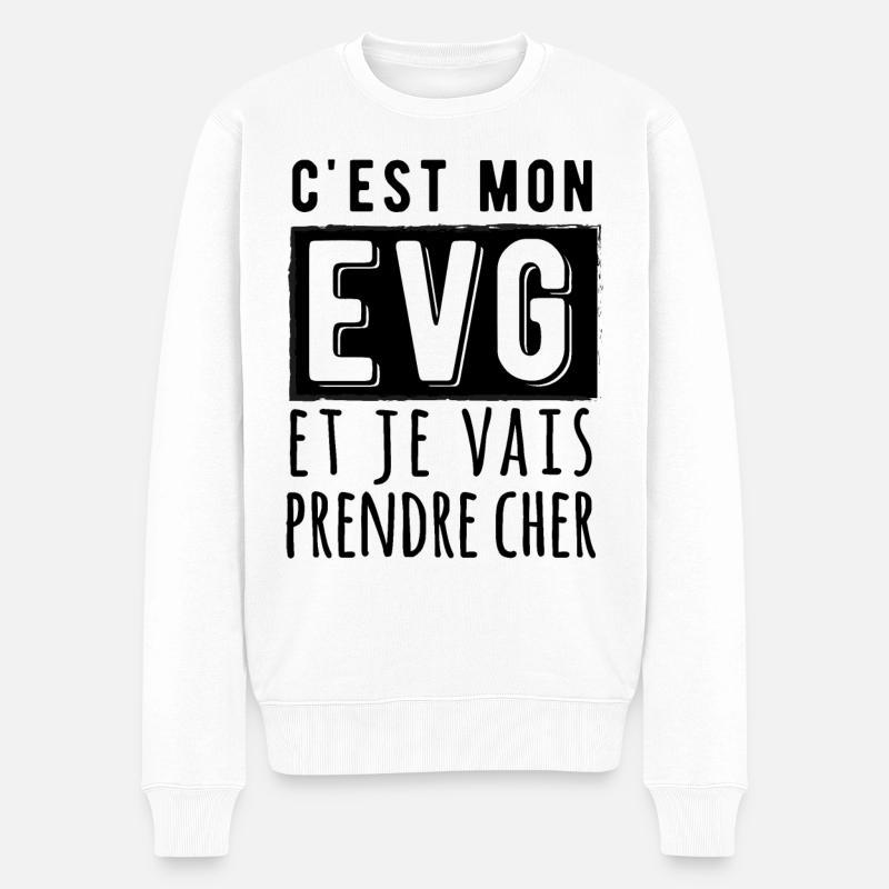 Evg futur marié surprise - Pull Premium bio Homme - blanc