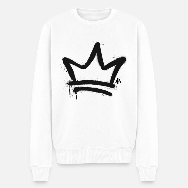 Spray Crown - Männer Premium Bio Pullover - Weiß