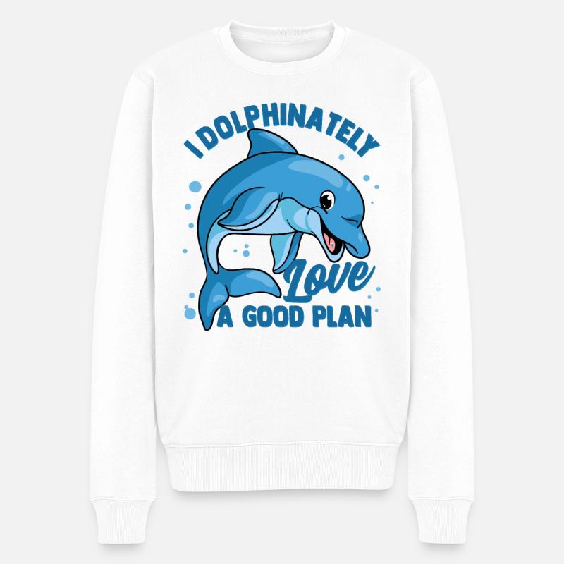 Dauphin Dauphin Dauphin - Pull Premium bio Homme - blanc