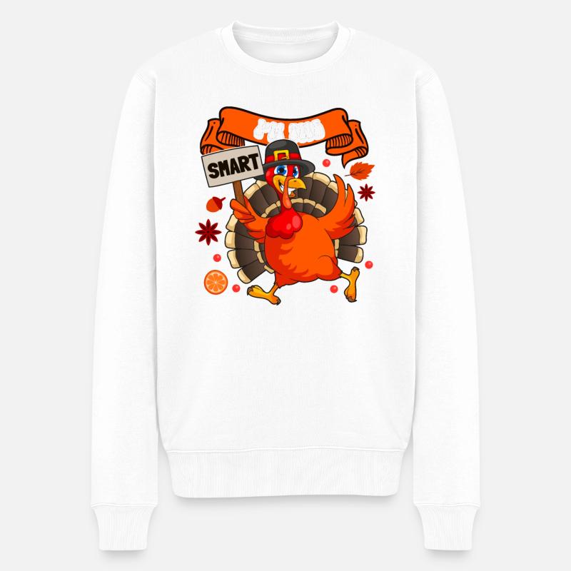 I'm The Smart Turkey - Männer Premium Bio Pullover - Weiß