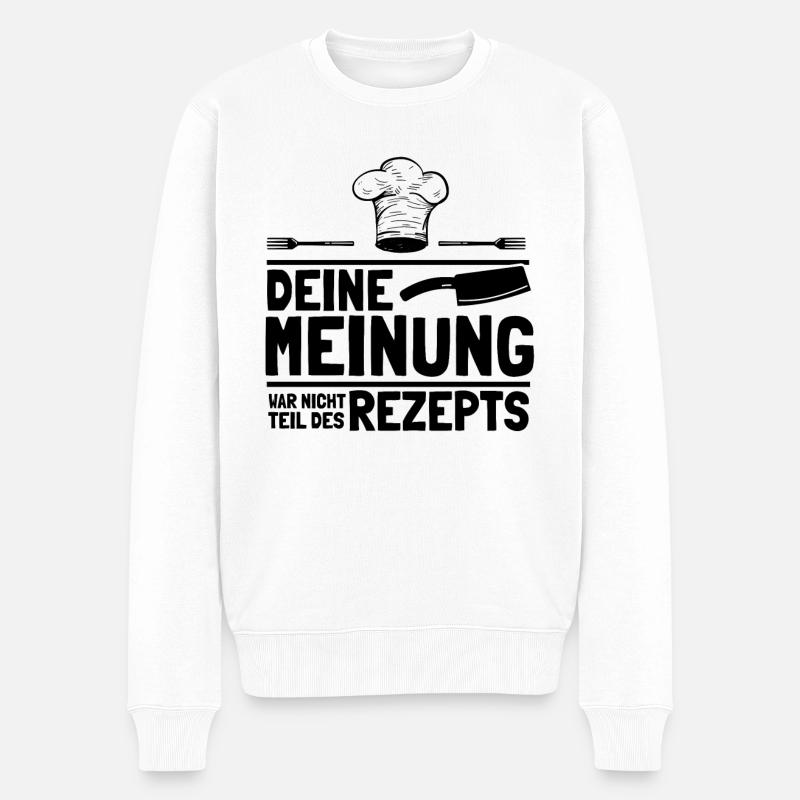 Kochen Chefkoch Hobbykoch Koch - Männer Premium Bio Pullover - Weiß