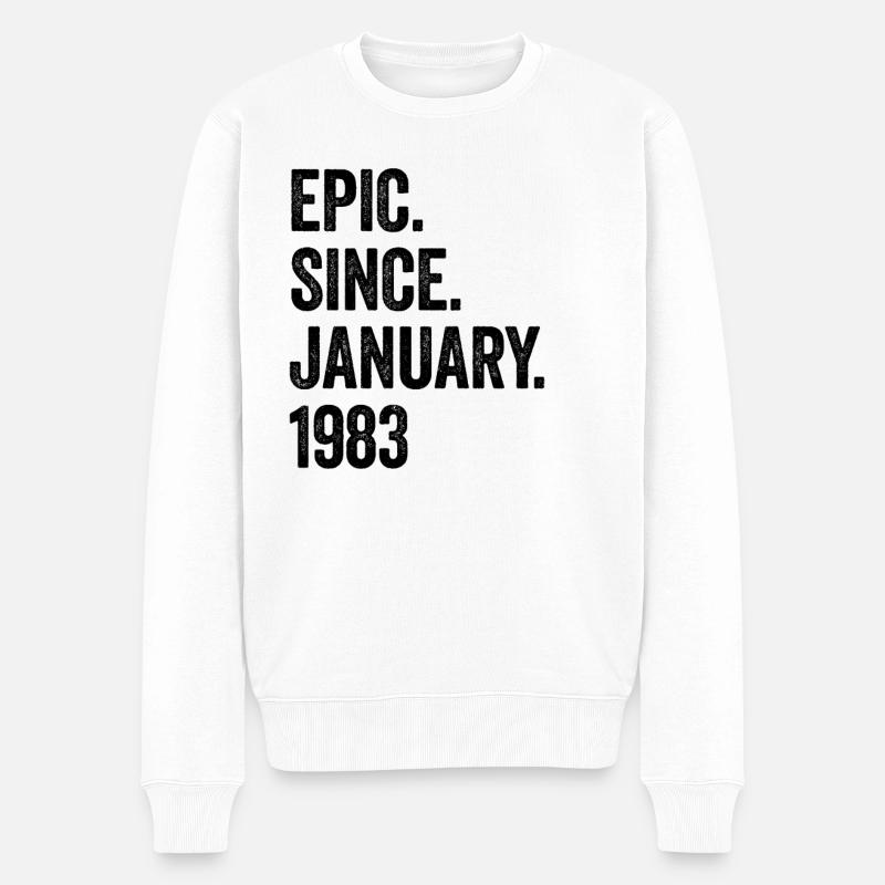 Epic depuis janvier 1983 40e anniversaire - Pull Premium bio Homme - blanc