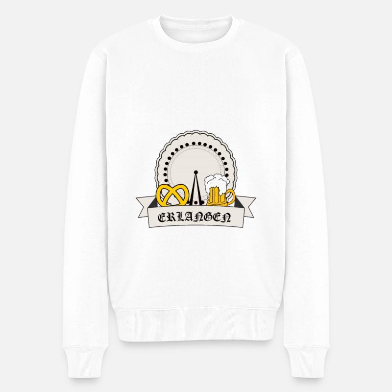 Erlangen, Bergkirchweih - Männer Premium Bio Pullover - Weiß
