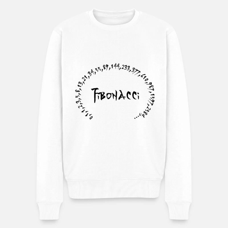 Fibonacci - Pull Premium bio Homme - blanc
