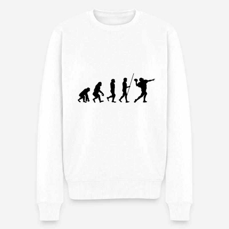 Evolution Football Footballer - Männer Premium Bio Pullover - Weiß