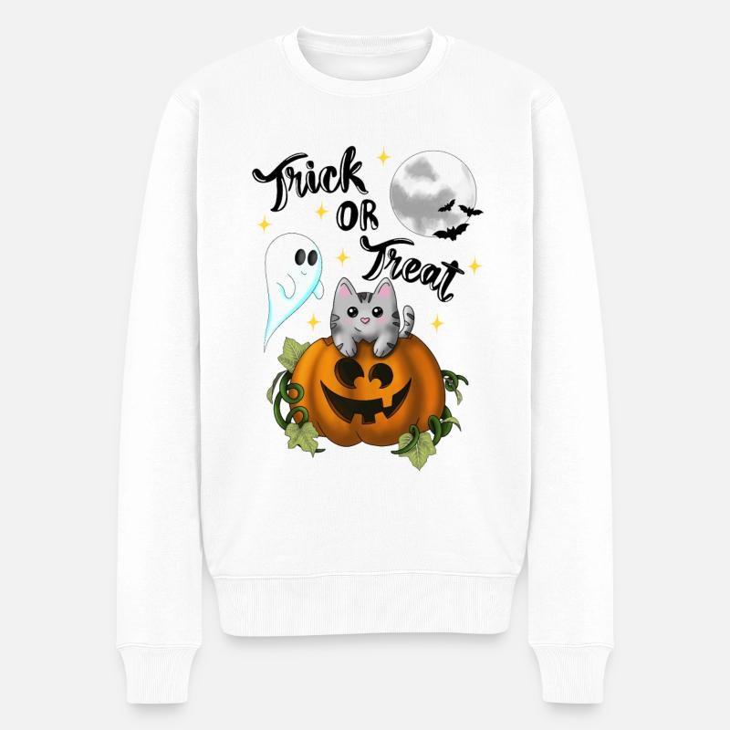 Tromper ou traiter le chat - Pull Premium bio Homme - blanc
