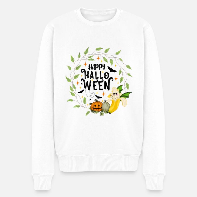 Joyeux Halloween Banane - Pull Premium bio Homme - blanc