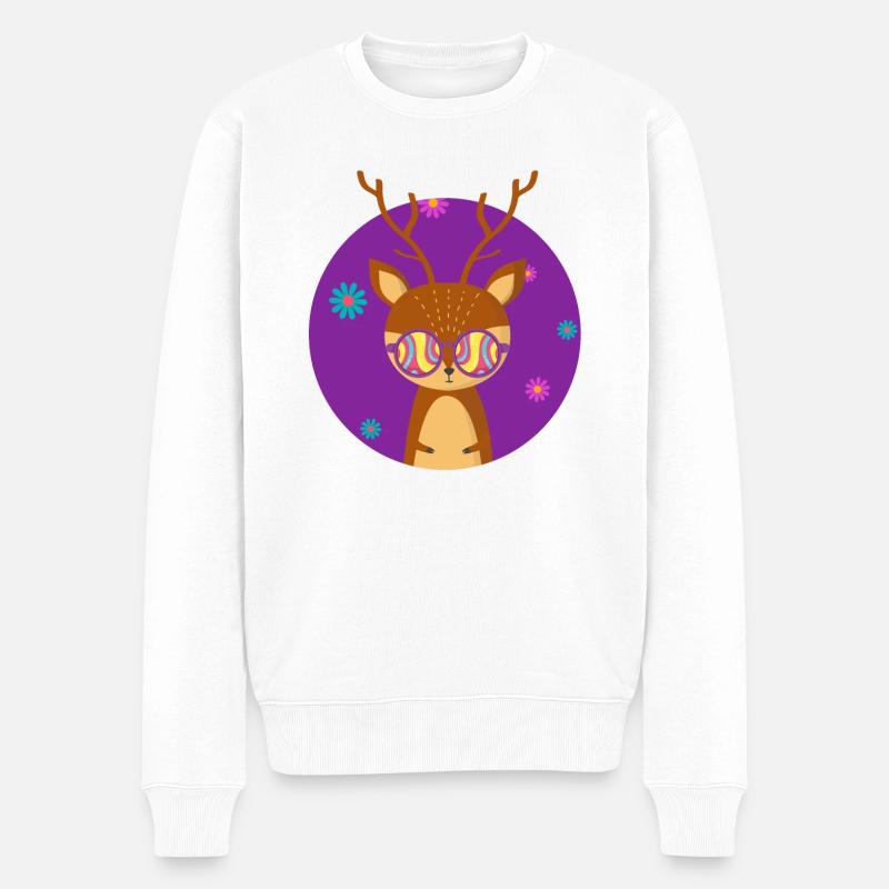 Hippie de cerf - Pull Premium bio Homme - blanc