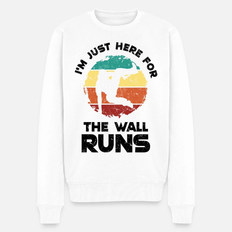 Dictons de parkour - Pull Premium bio Homme - blanc