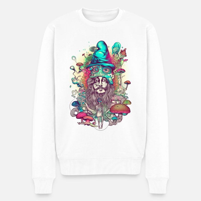 Trippy Shaman - Pull Premium bio Homme - blanc