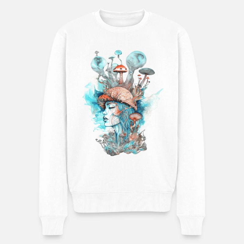 Trippy Shaman - Pull Premium bio Homme - blanc
