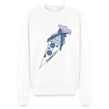 2023 Schulkind Schultüte blau Jungen - Männer Premium Bio Pullover - Weiß - Vorne - Thijin (182cm)