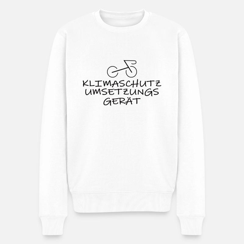 Climate Protection Implementation Device Bicycle - Men's Premium Organic Jumper - white