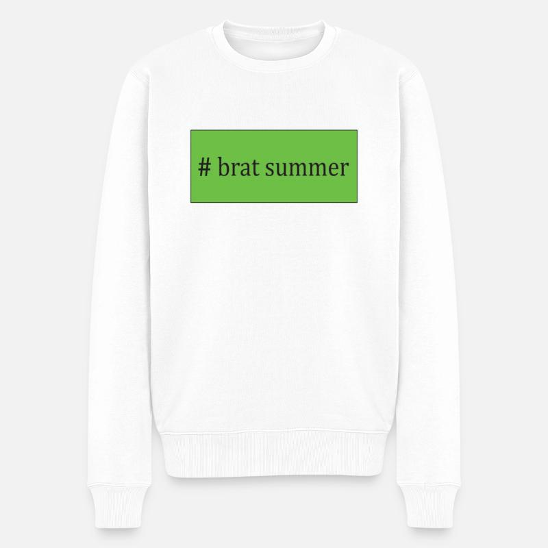 # brat summer - Männer Premium Bio Pullover - Weiß